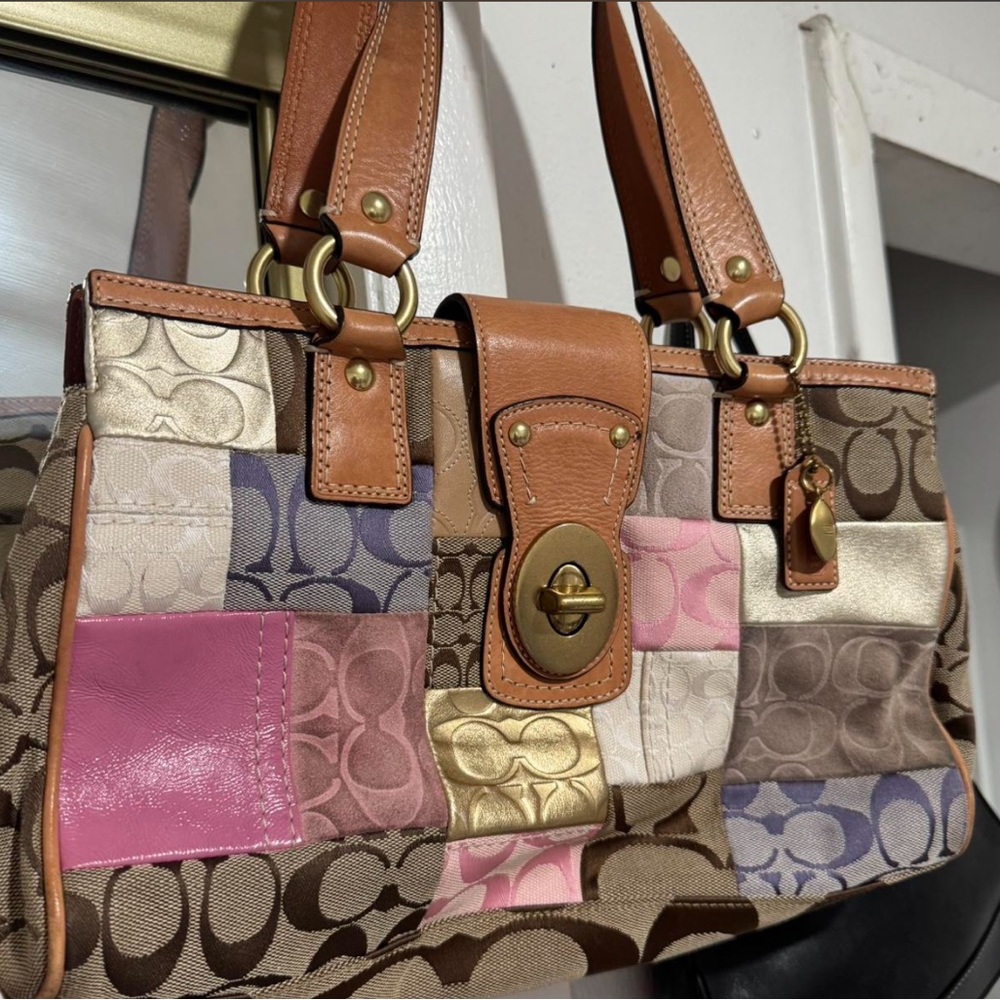 Authentic Coach Soho Legacy Patchwork Shoulder Ba… - image 1